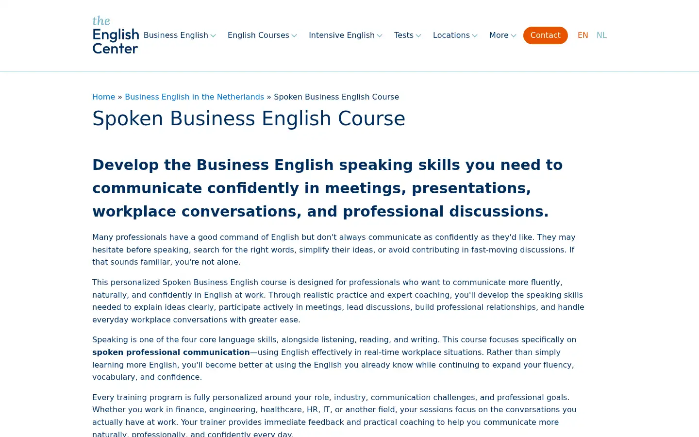 Screenshot of englishcenter.nl