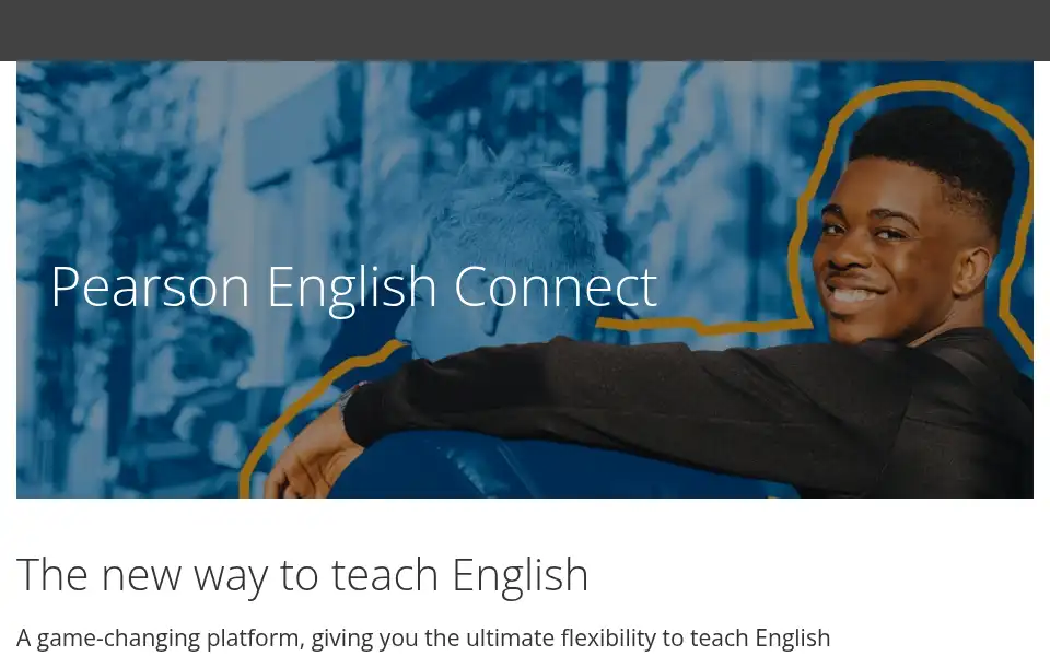 Screenshot of englishconnect.pearson.com