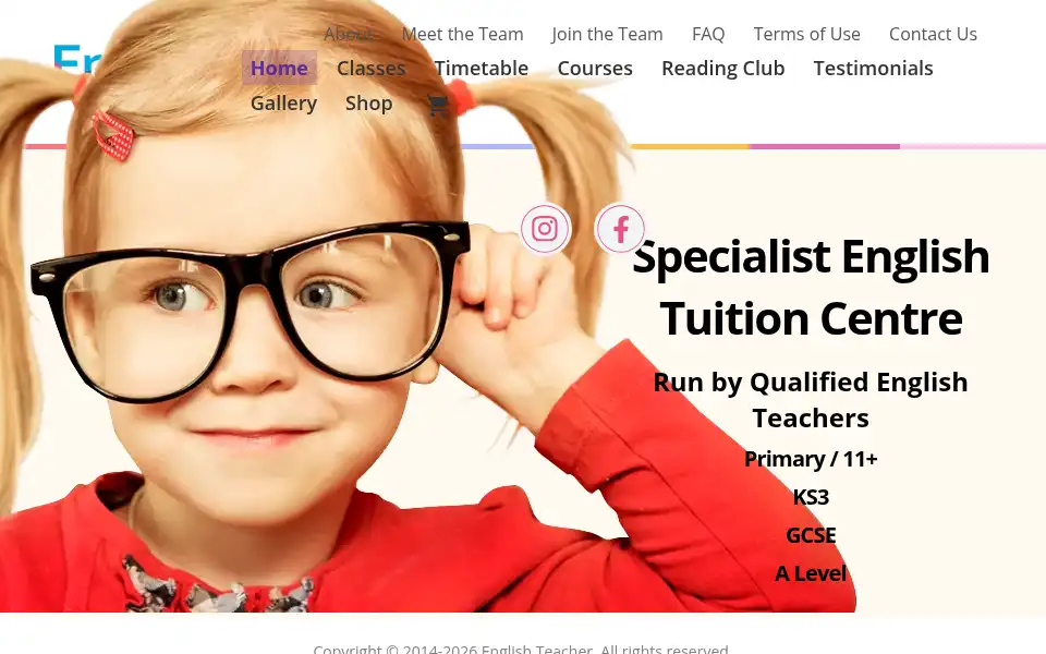 Screenshot of englishteacher.co.uk