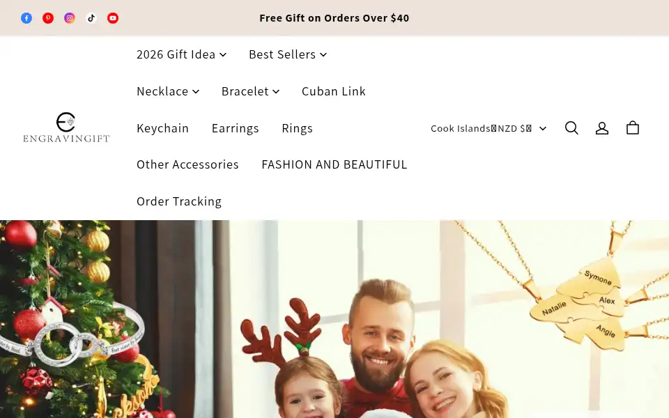 Screenshot of engravingift.shop