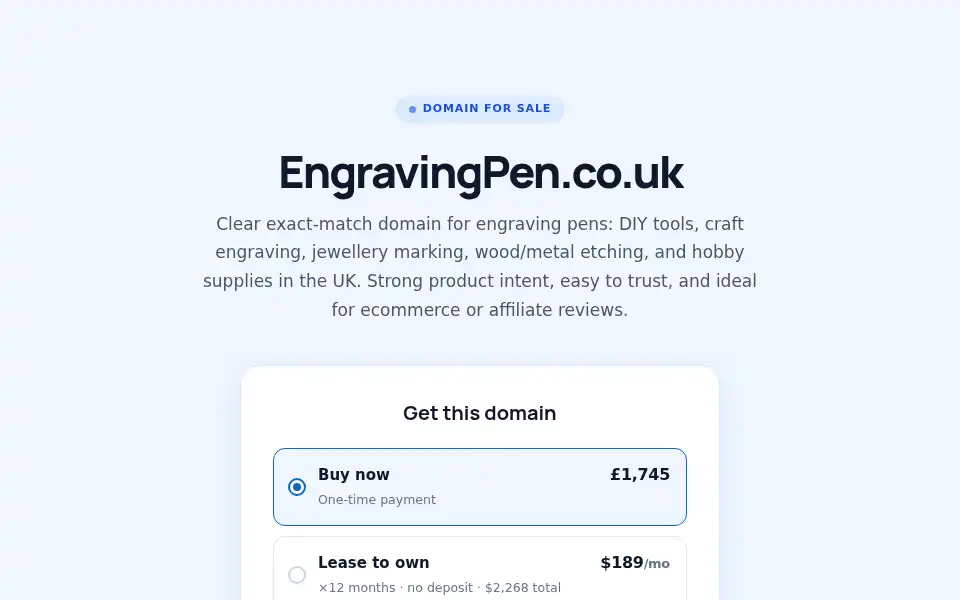 Screenshot of engravingpen.co.uk
