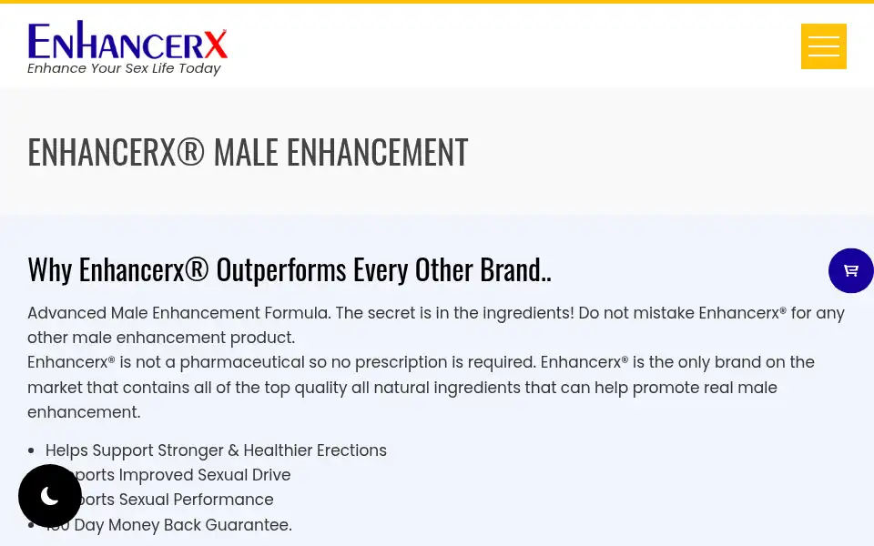 Screenshot of enhancerx.com