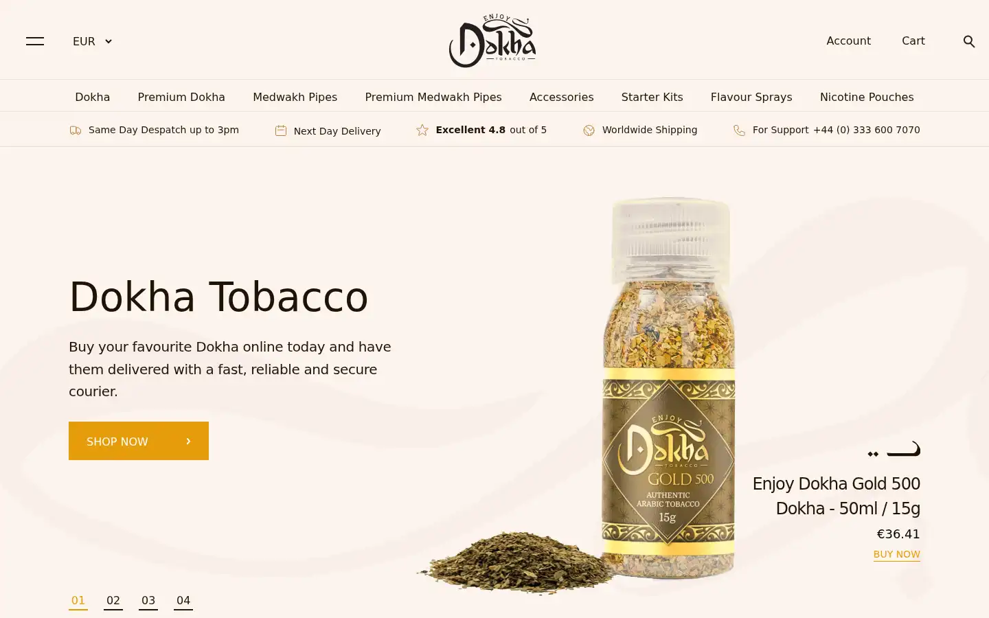 Screenshot of enjoy-dokha.co.uk