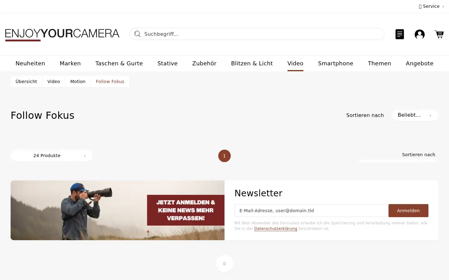 Screenshot of enjoyyourcamera.com