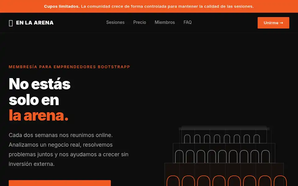 Screenshot of enlaarena.com
