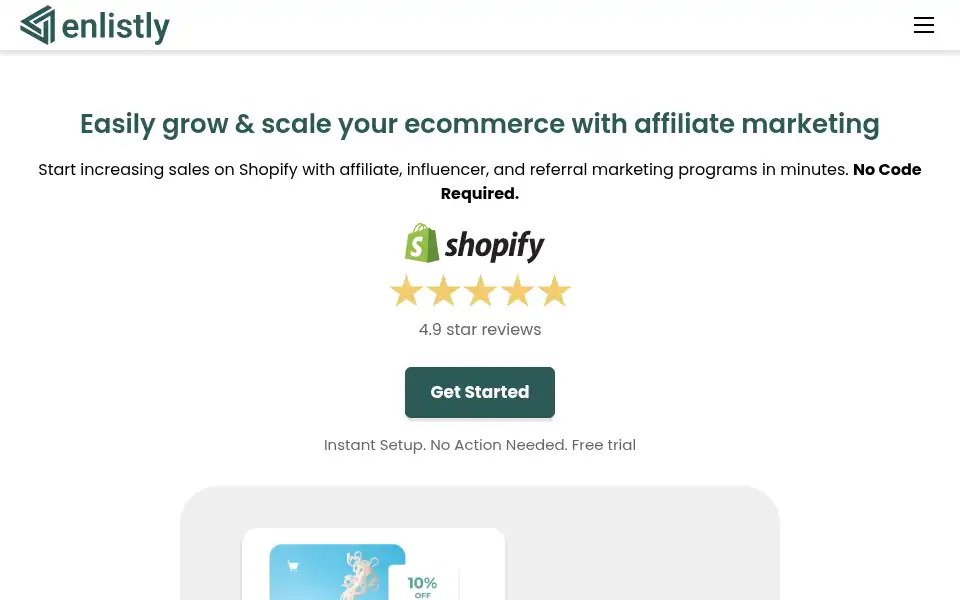 Screenshot of enlistly.com