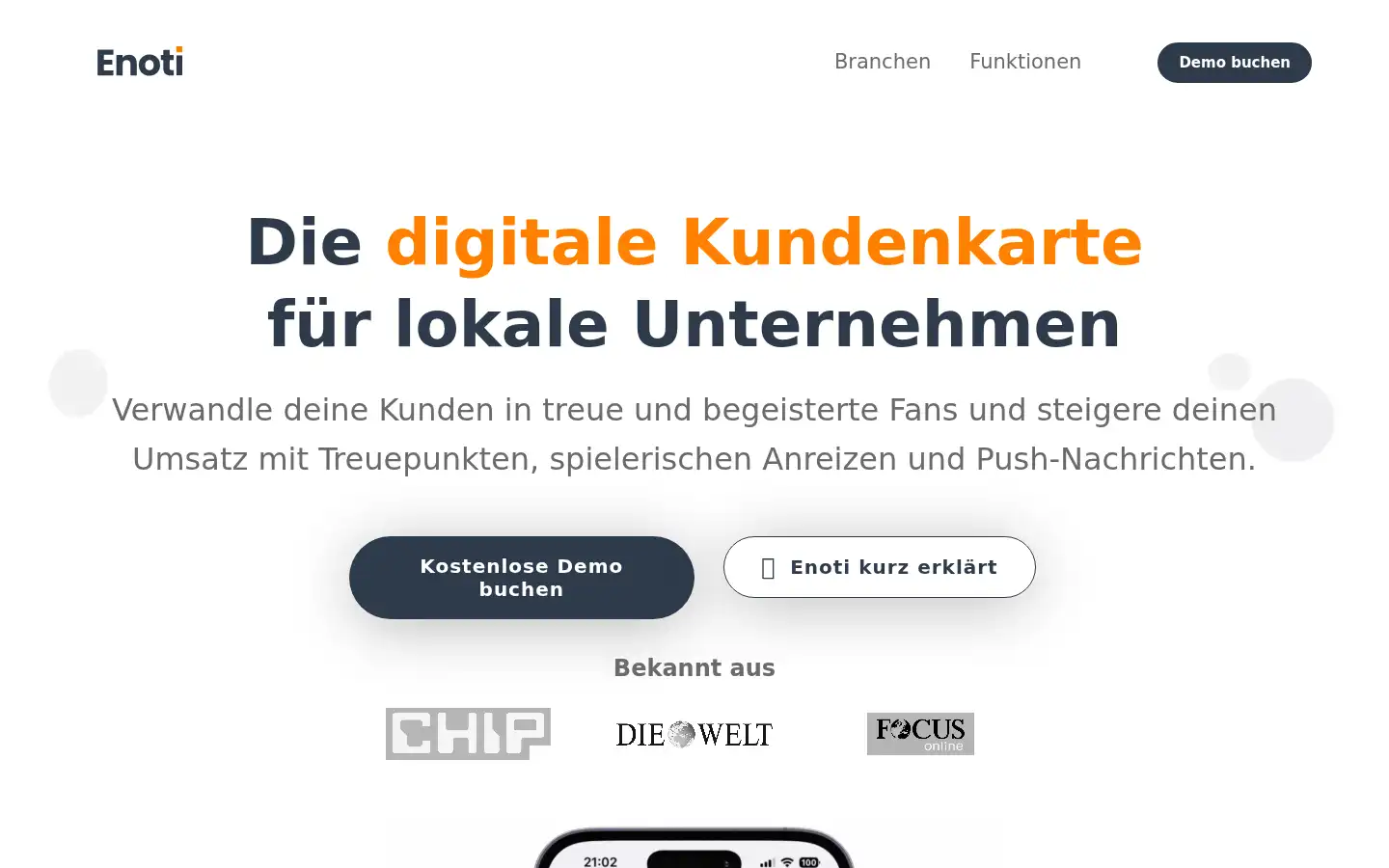 Screenshot of enoti.de