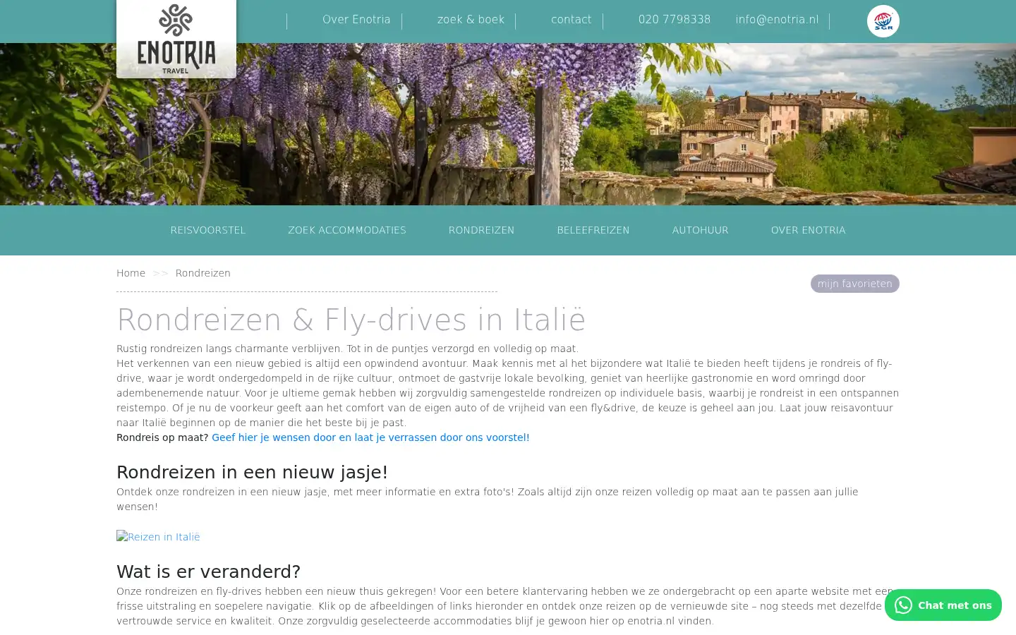 Screenshot of enotria.nl
