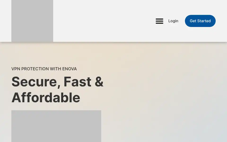Screenshot of enovavpn.com