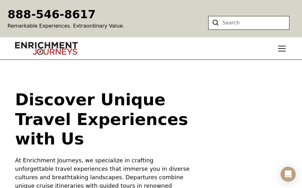 Screenshot of enrichmentjourneys.com