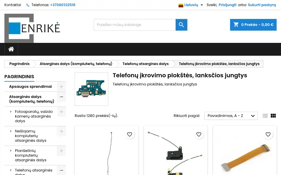 Screenshot of enrike.lt