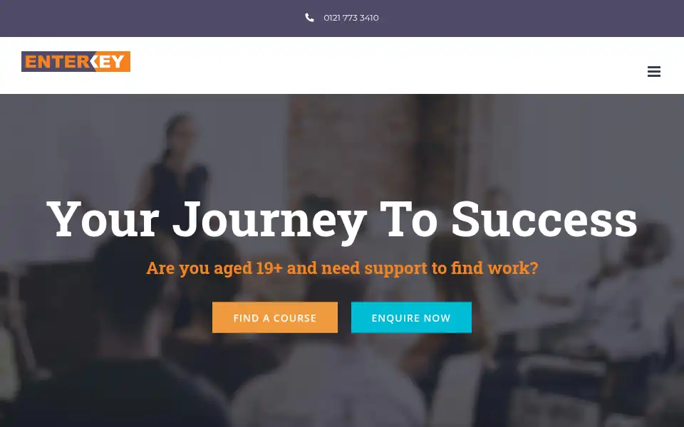 Screenshot of enterkeytraining.com