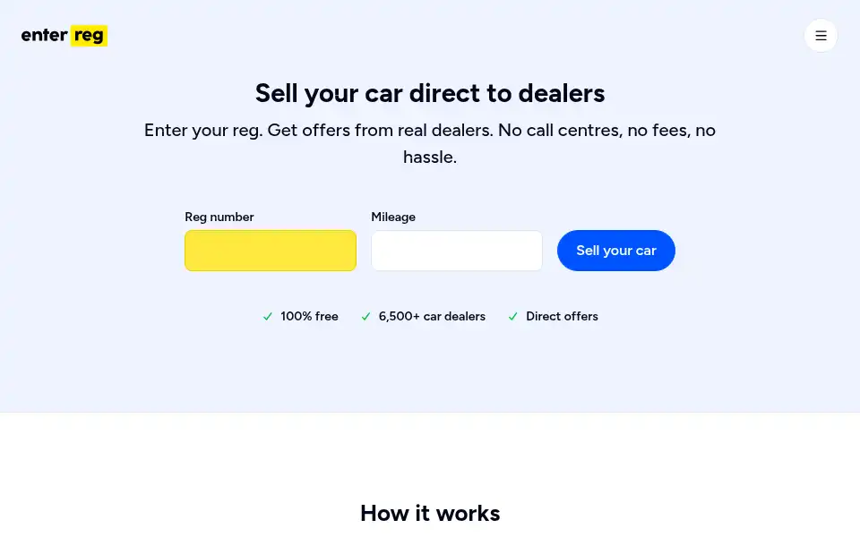Screenshot of enterreg.com
