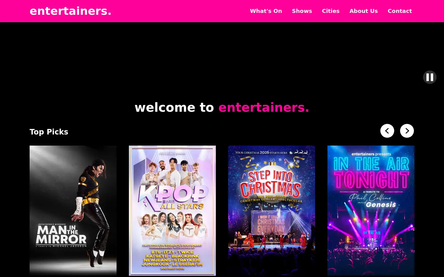 Screenshot of entertainers.co.uk