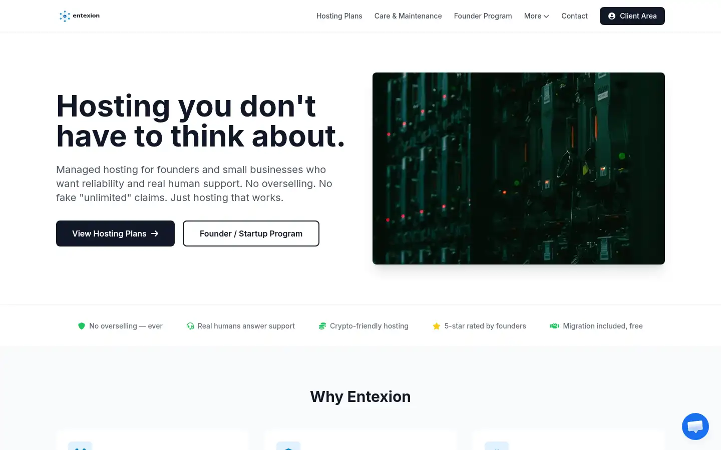 Screenshot of entexion.com