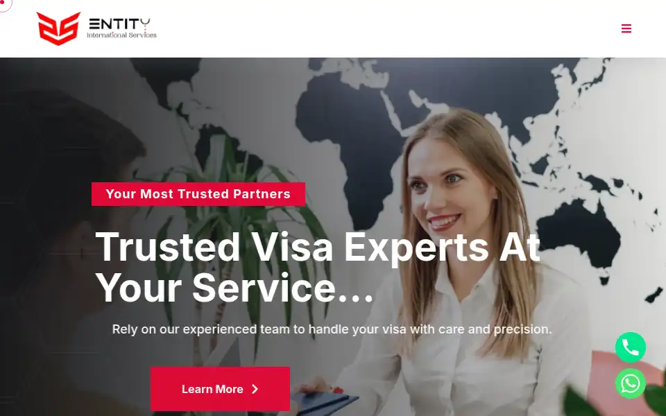 Screenshot of entityinternational.com