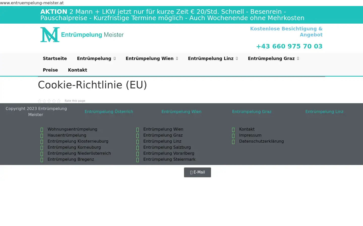 Screenshot of entruempelung-meister.at