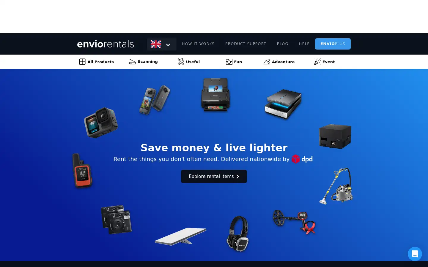 Screenshot of envio.rentals