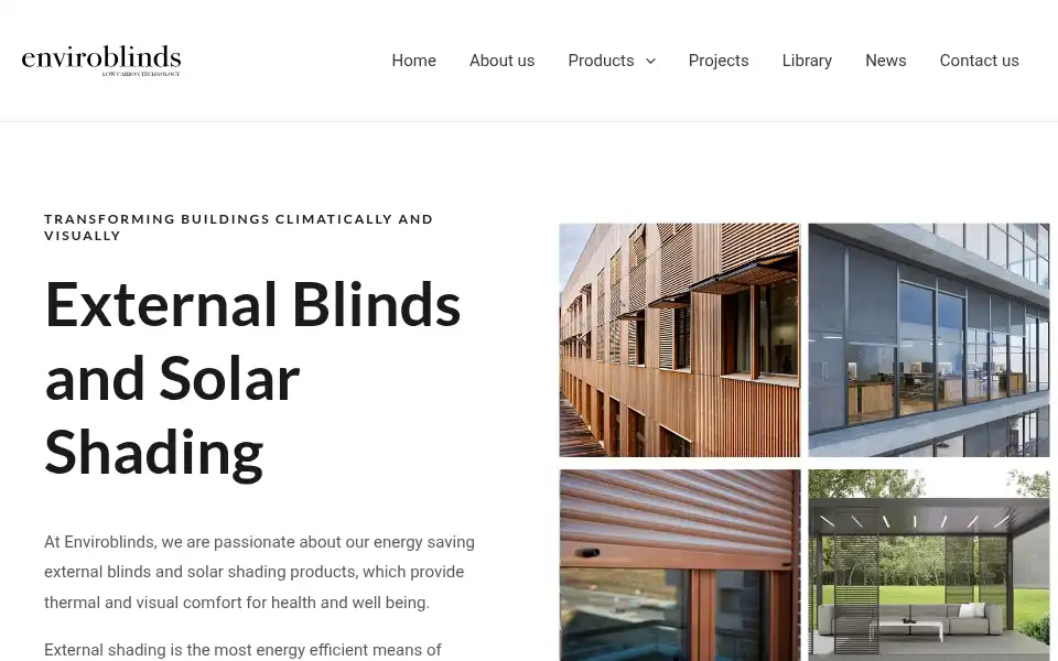 Screenshot of enviroblinds.co.uk