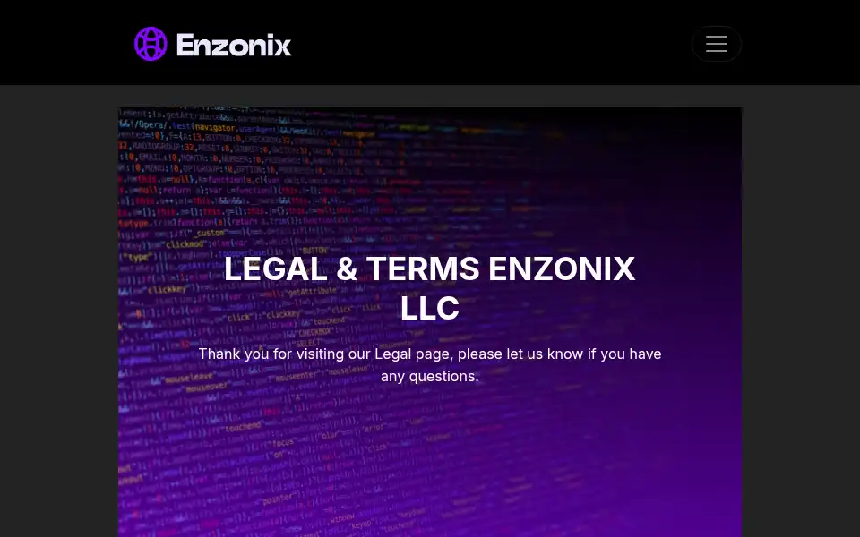 Screenshot of enzonix.com