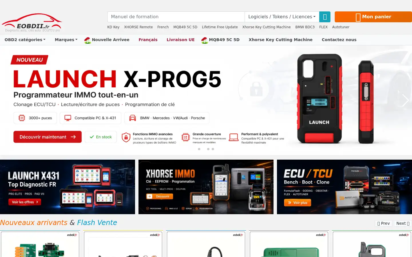 Screenshot of eobdii.fr