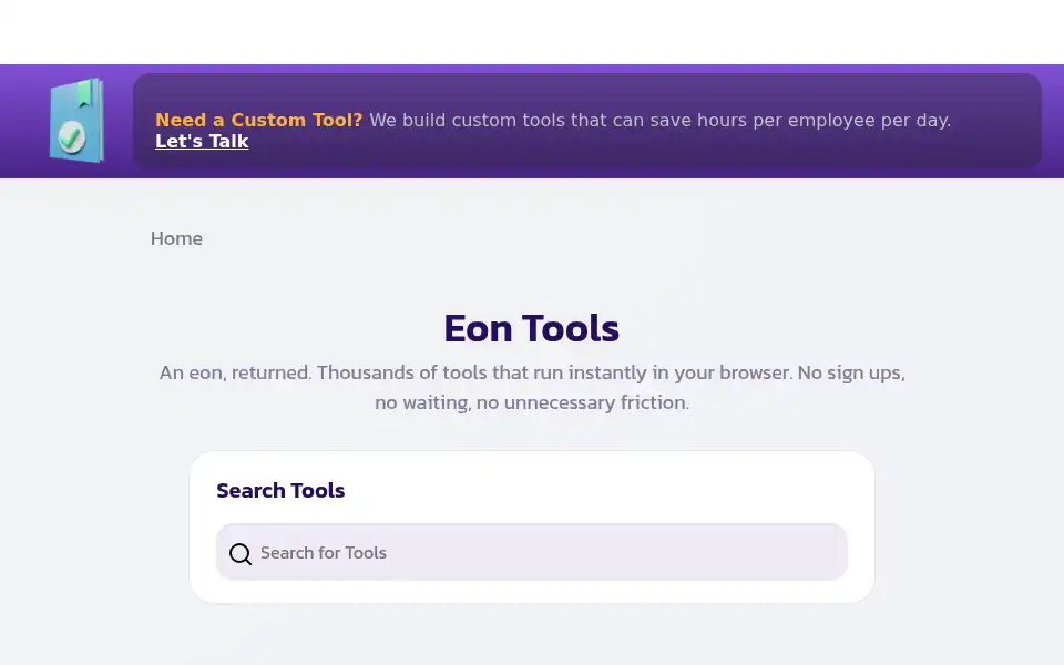 Screenshot of eontools.com