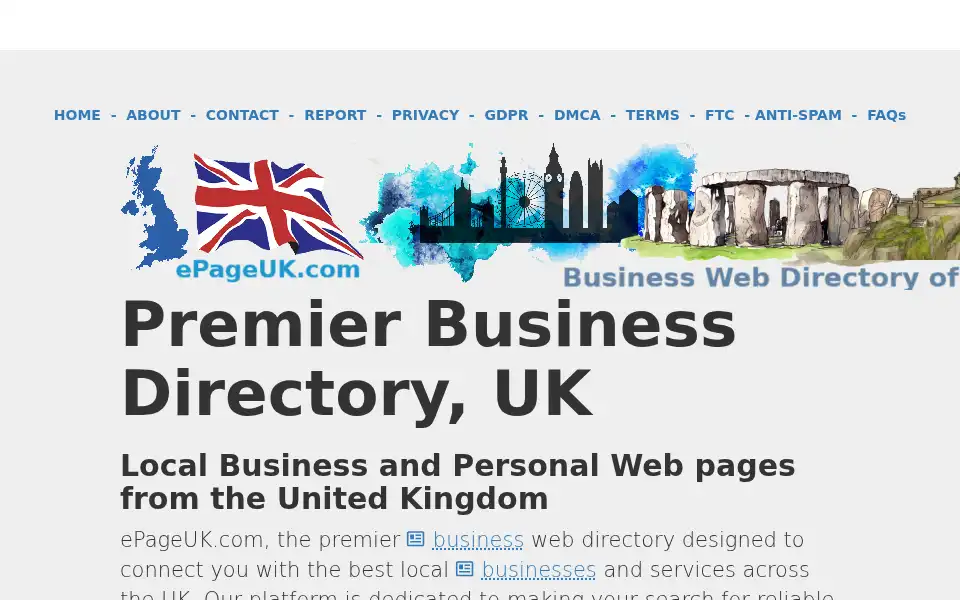 Screenshot of epageuk.com
