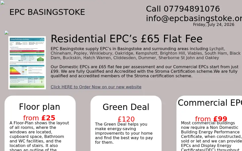 Screenshot of epcbasingstoke.org.uk