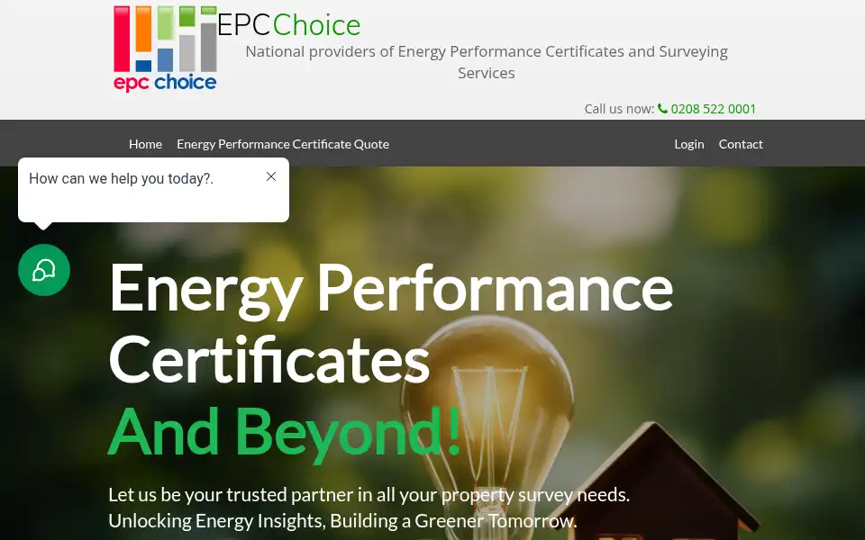 Screenshot of epcchoice.com