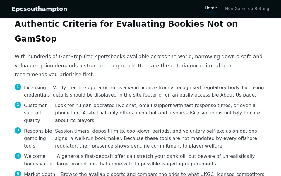 Screenshot of epcsouthampton.co.uk