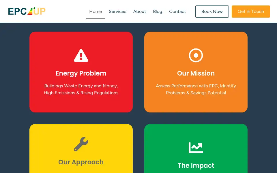 Screenshot of epcup.uk
