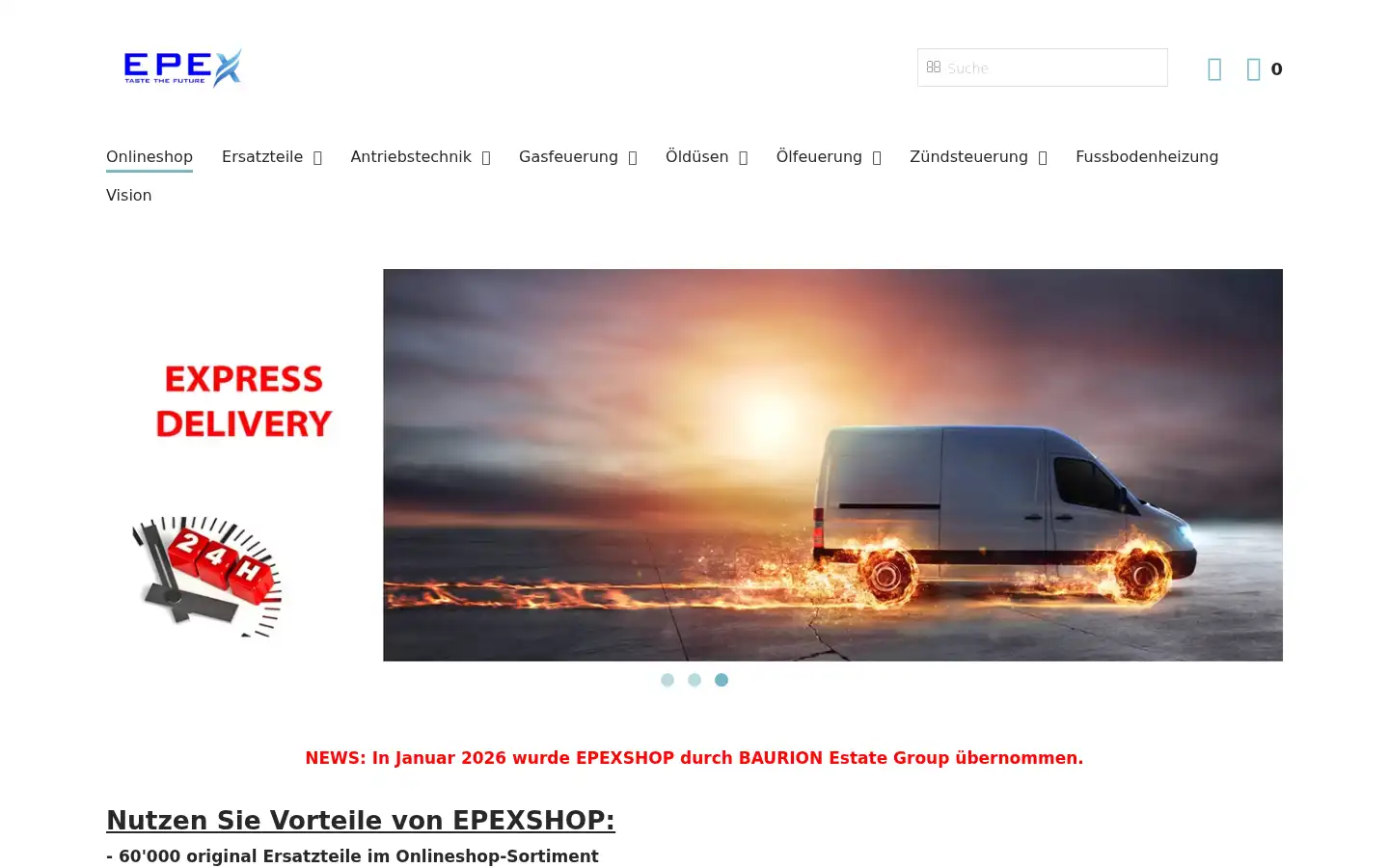 Screenshot of epexshop.ch
