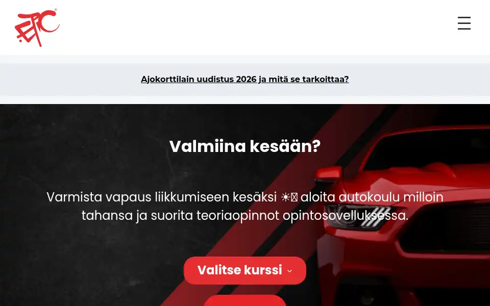 Screenshot of epicautokoulu.fi