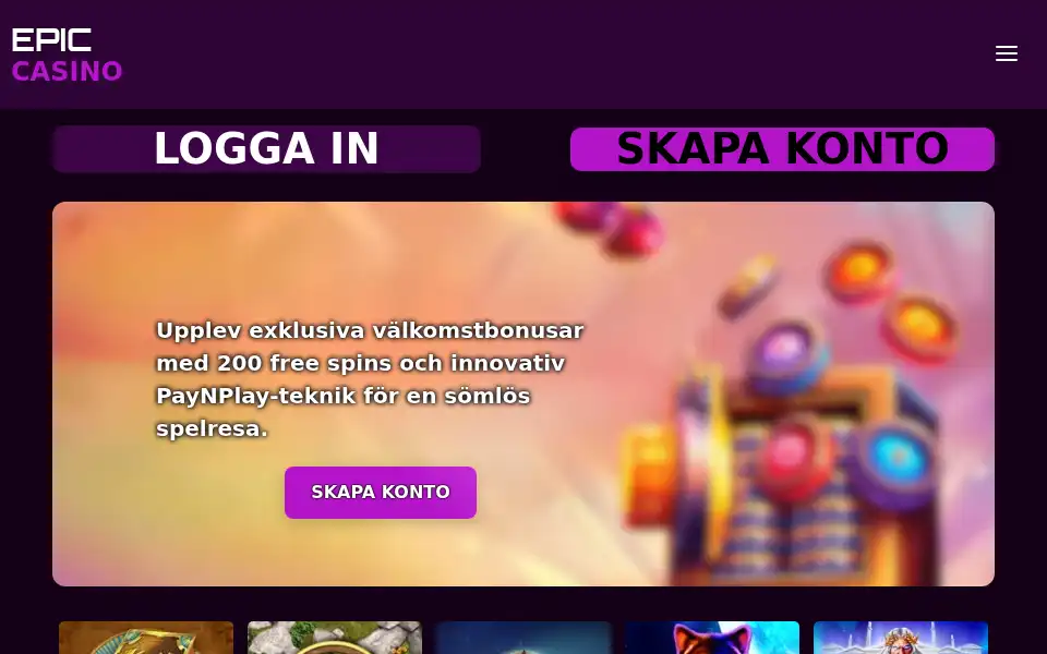 Screenshot of epiccasino-sv.com
