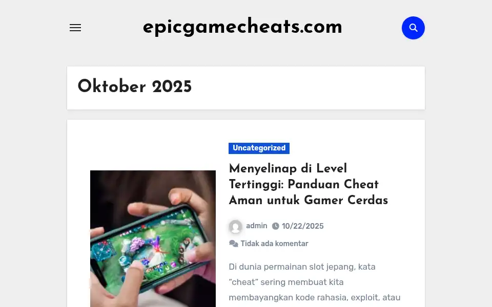 Screenshot of epicgamecheats.com