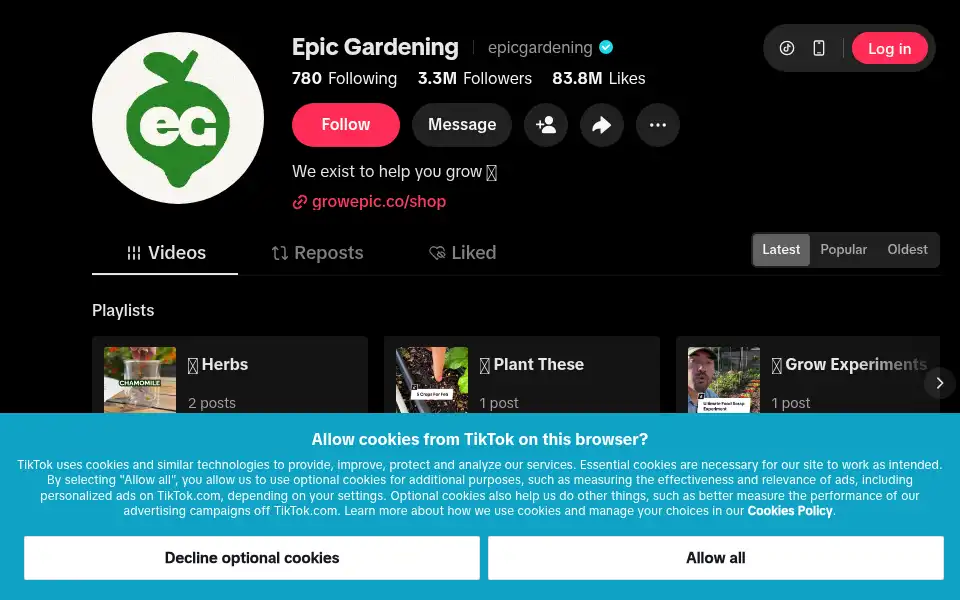Screenshot of epicgardening.com
