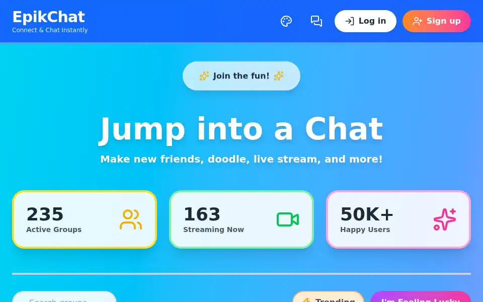 Screenshot of epikchat.com