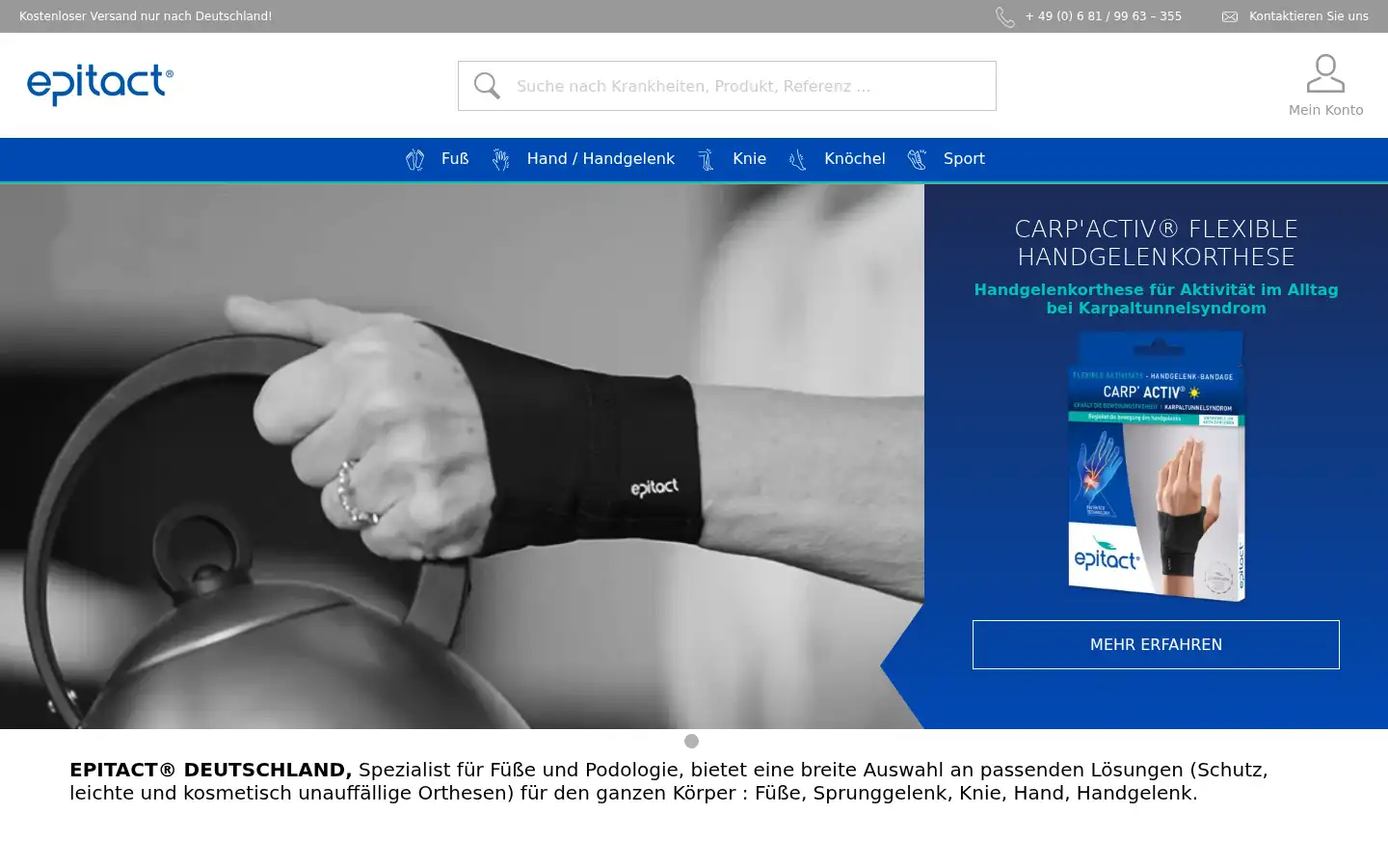 Screenshot of epitact.de