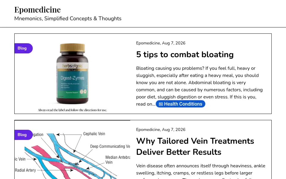Screenshot of epomedicine.com