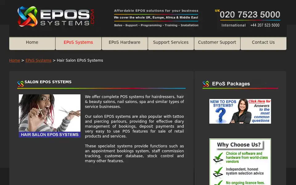 Screenshot of epossystems.com