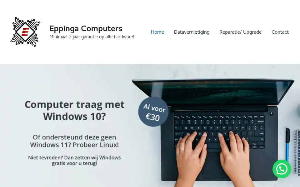 Screenshot of eppingacomputers.nl