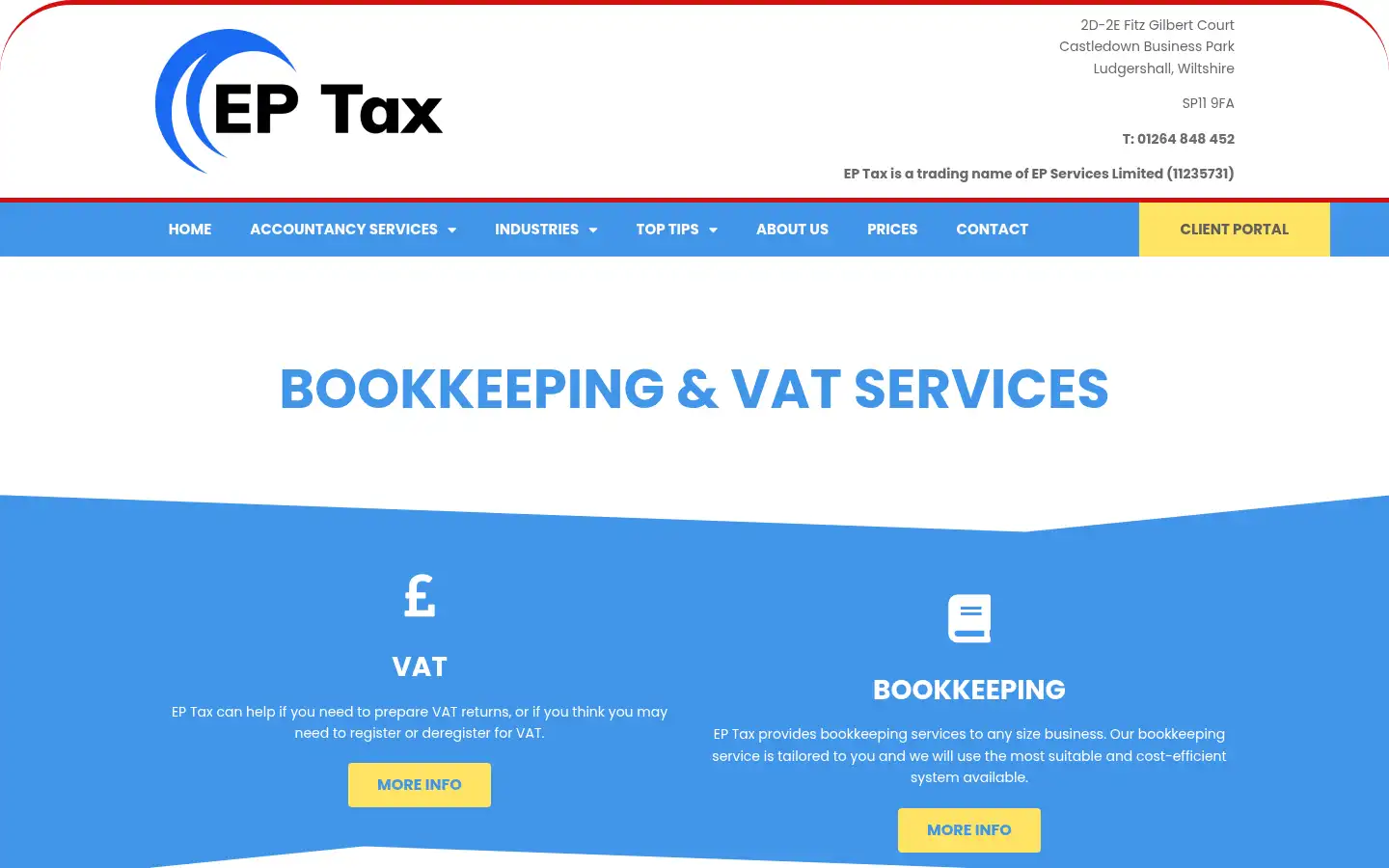 Screenshot of eptax.co.uk