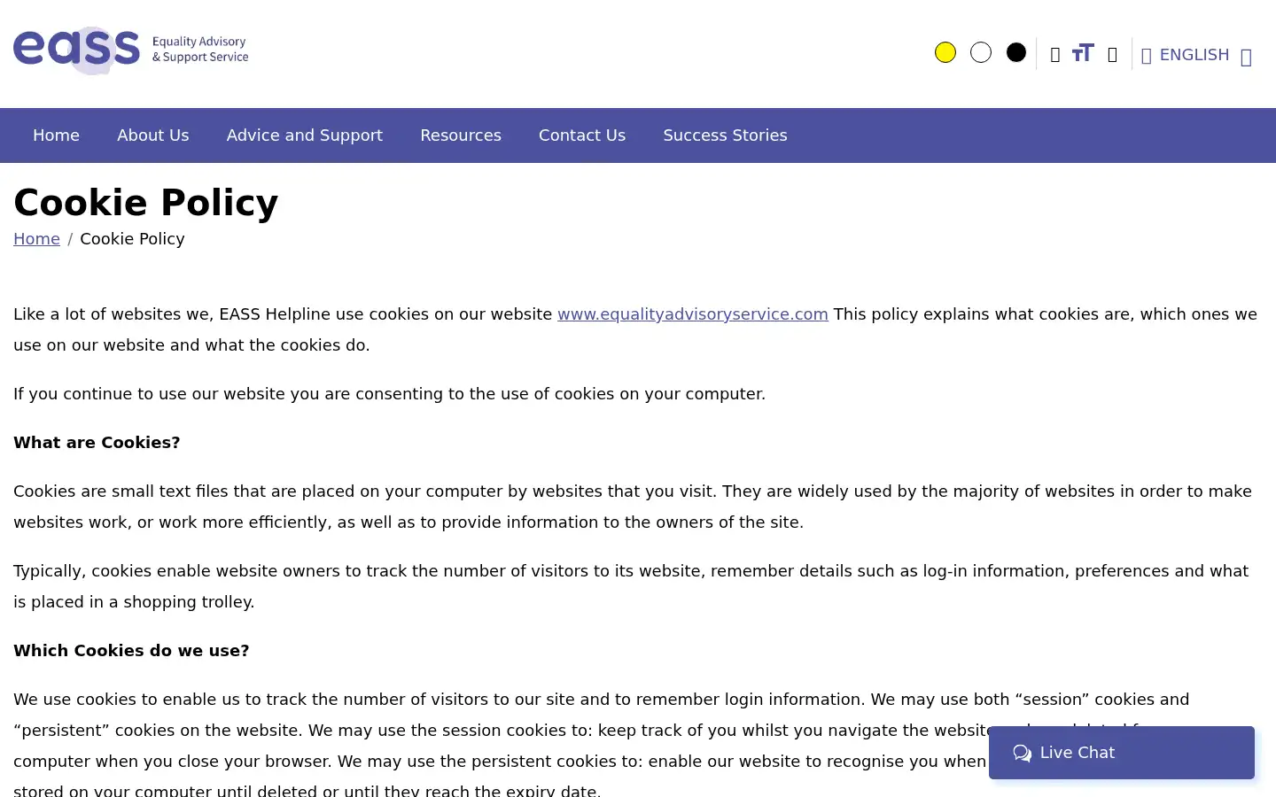 Screenshot of equalityadvisoryservice.com