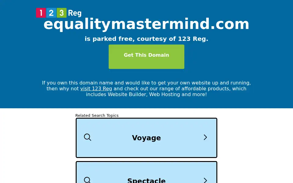 Screenshot of equalitymastermind.com