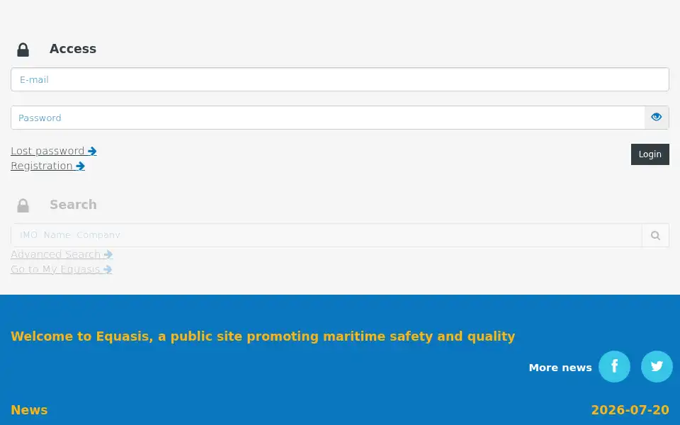 Screenshot of equasis.org
