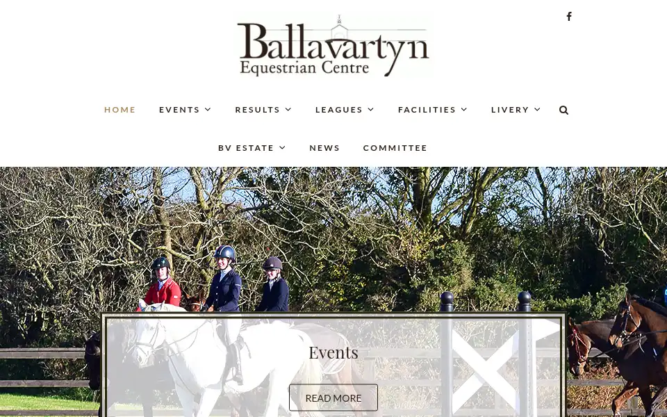 Screenshot of equestrian.ballavartyn.com