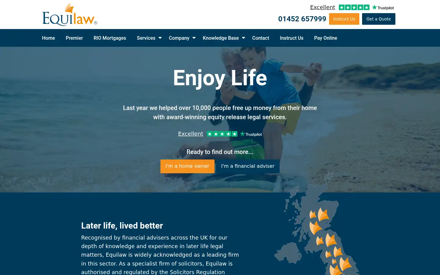 Screenshot of equilaw.uk.com