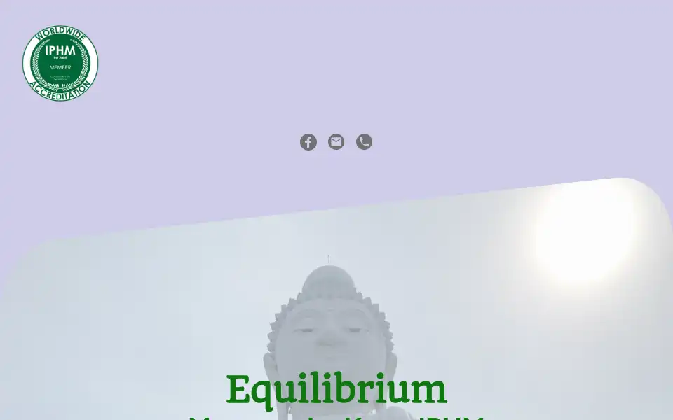 Screenshot of equilibriummassagebykerry.co.uk