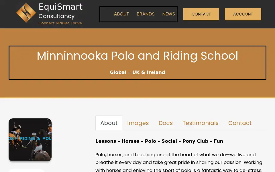 Screenshot of equineshow247.com