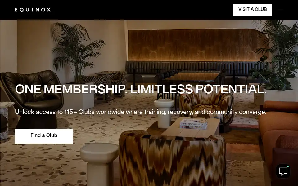 Screenshot of equinox.com
